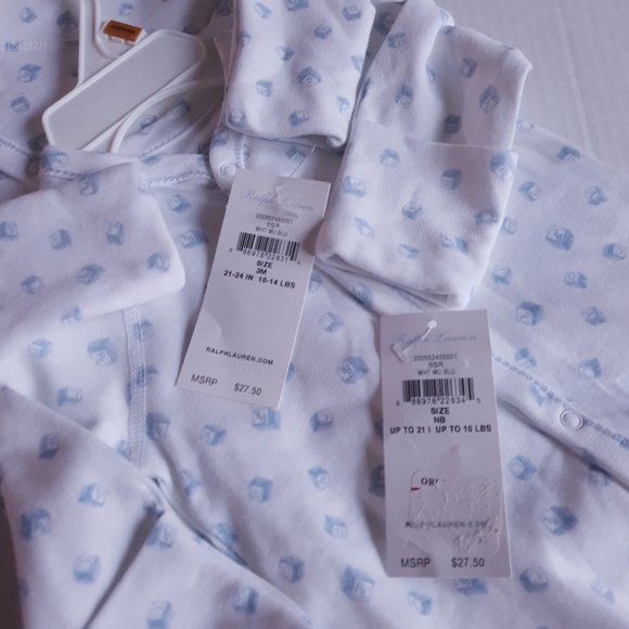 Ralph Lauren Baby 1 Piece Footies PJ Sz 3months & Newborn - Picture 10 of 10
